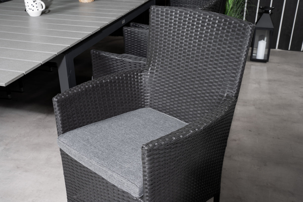 Levels & Malin Spisebord 160x100x75 + Spisestole Sort