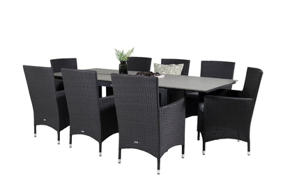 Levels & Malin Spisebord 160x100x75 + Spisestole Sort