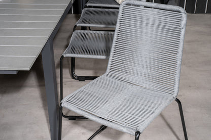 Levels & Lindos Spisebord 160x100x75 + Spisestole Grå