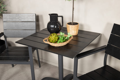 Venture Home Colorado & Levels Cafebord 70x70 + Spisestole Sort