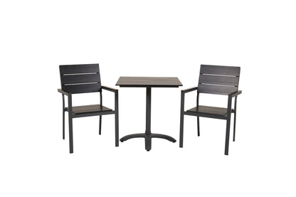 Venture Home Colorado & Levels Cafebord 70x70 + Spisestole Sort