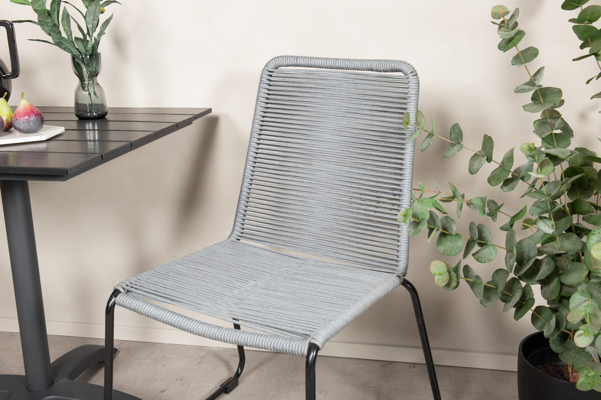 Colorado & Lindos Cafébord 70x70 + Spisestole Grå