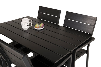 Venture Home Denver & Levels Spisebord 70x120 + Spisestole Sort