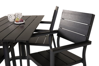 Venture Home Denver & Levels Spisebord 70x120 + Spisestole Sort