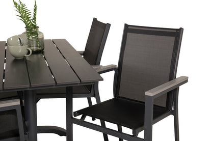 Venture Home Denver & Parma Spisebord 70x120 + Spisestole Sort