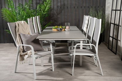 Levels & Copacabana Spisebord 160x100x75 + Reclinerstole Grå