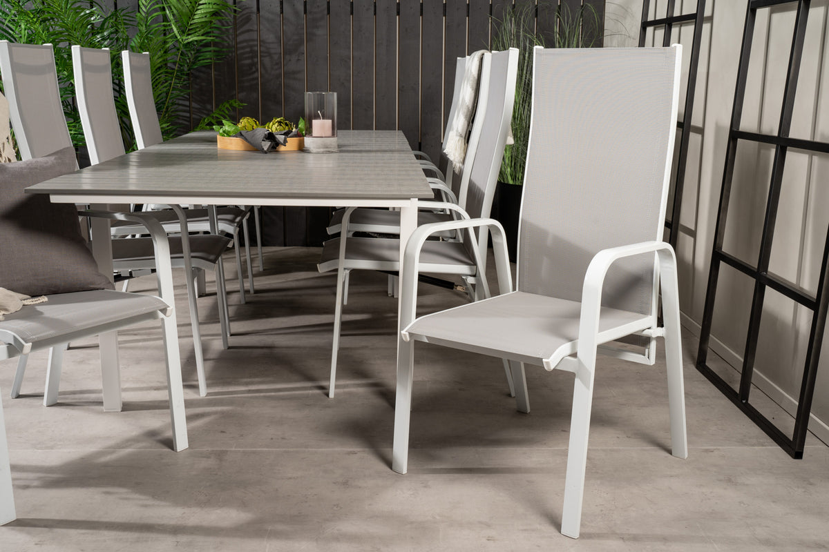 Levels & Copacabana Spisebord 160x100x75 + Reclinerstole Grå