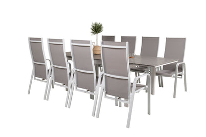 Levels & Copacabana Spisebord 160x100x75 + Reclinerstole Grå