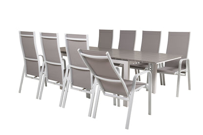 Levels & Copacabana Spisebord 160x100x75 + Reclinerstole Grå