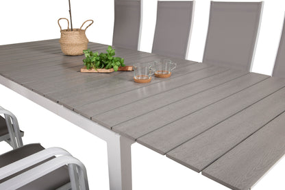 Levels & Copacabana Spisebord 160x100x75 + Reclinerstole Grå