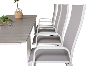 Levels & Copacabana Spisebord 160x100x75 + Reclinerstole Grå