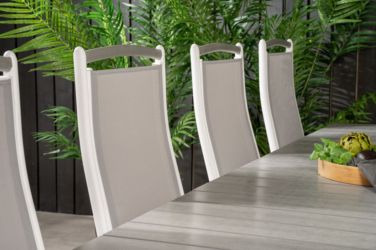 Levels & Albany Spisebord 160x100x75 + Positionsstole Hvid