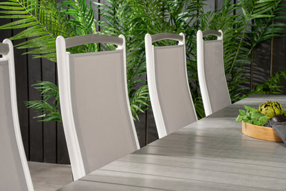 Levels & Albany Spisebord 160x100x75 + Positionsstole Hvid