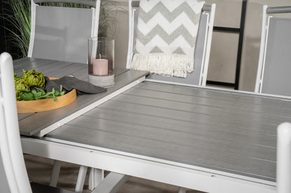 Levels & Albany Spisebord 160x100x75 + Positionsstole Hvid