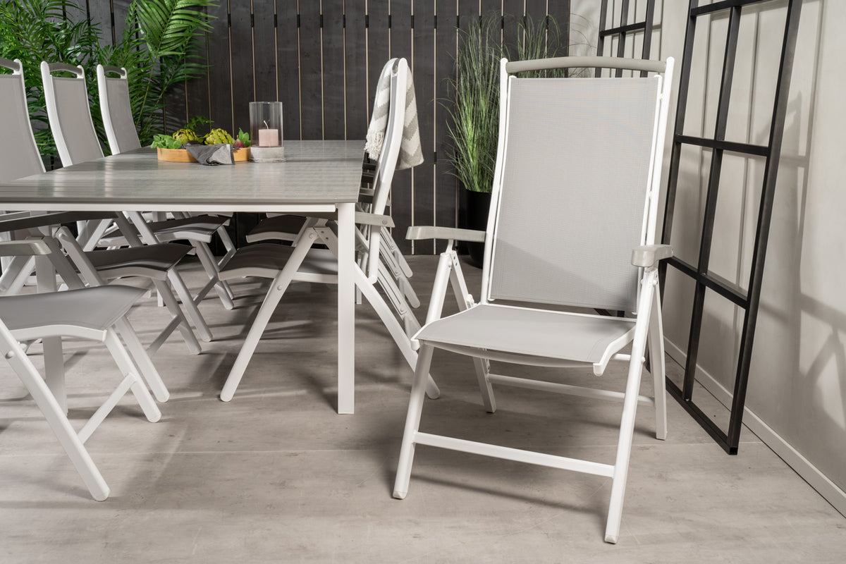 Levels & Albany Spisebord 160x100x75 + Positionsstole Hvid