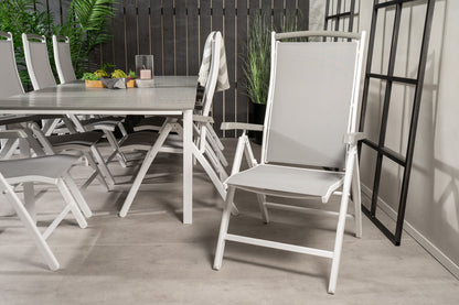 Levels & Albany Spisebord 160x100x75 + Positionsstole Hvid