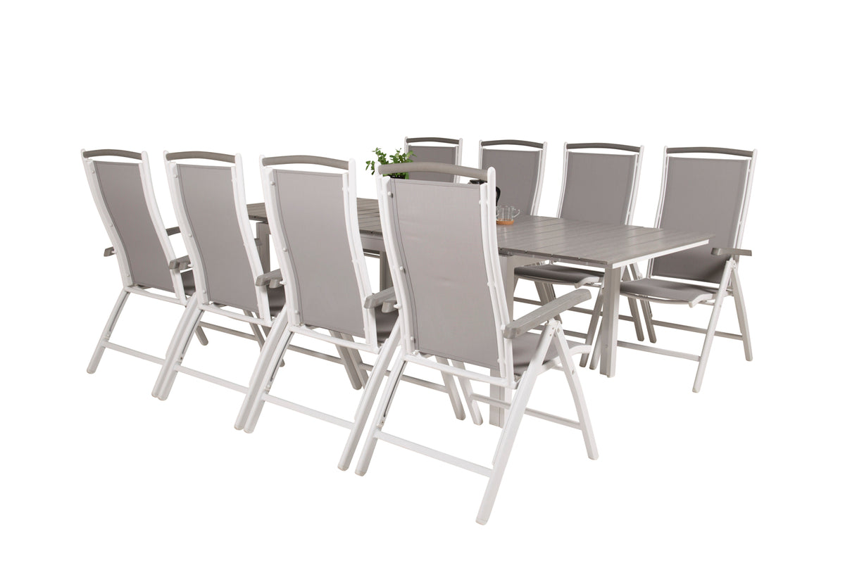 Levels & Albany Spisebord 160x100x75 + Positionsstole Hvid