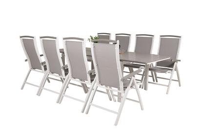 Levels & Albany Spisebord 160x100x75 + Positionsstole Hvid