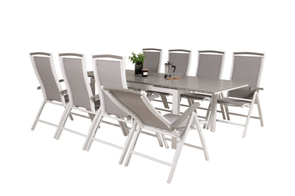 Levels & Albany Spisebord 160x100x75 + Positionsstole Hvid