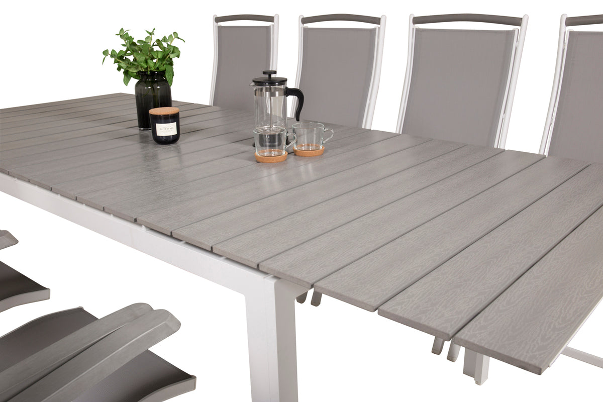 Levels & Albany Spisebord 160x100x75 + Positionsstole Hvid