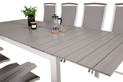 Levels & Albany Spisebord 160x100x75 + Positionsstole Hvid