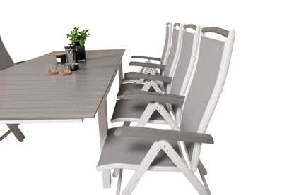 Levels & Albany Spisebord 160x100x75 + Positionsstole Hvid