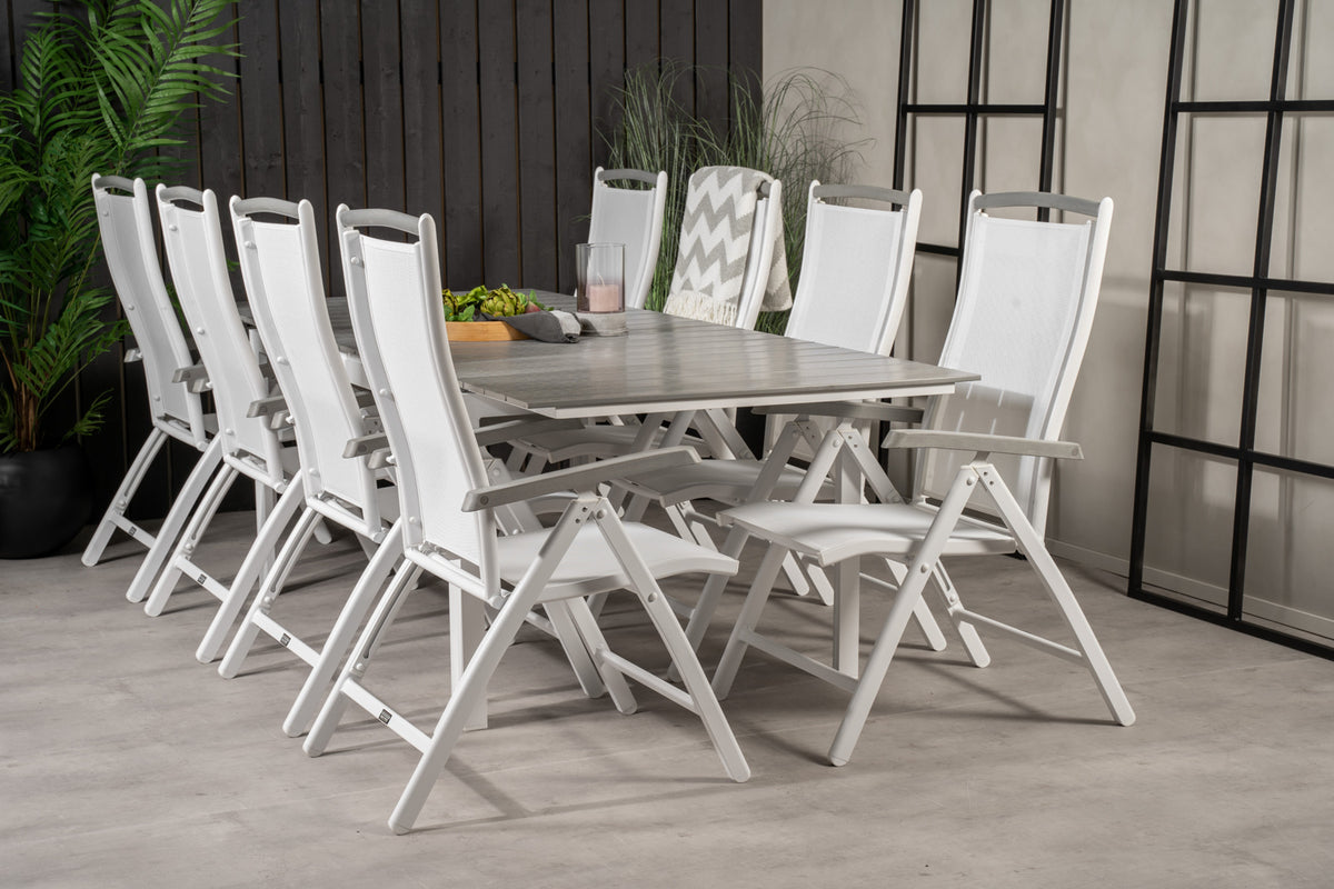 Levels & Albany Spisebord 160x100x75 + Positionsstole Hvid