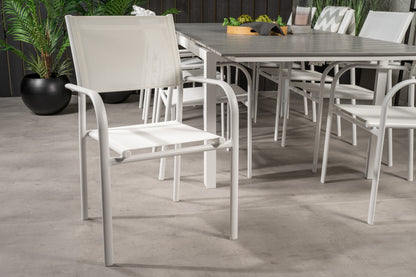 Levels & Santorini Spisebord 160 x 100 + Spisestole Hvid