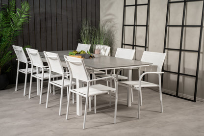 Levels & Santorini Spisebord 160 x 100 + Spisestole Hvid