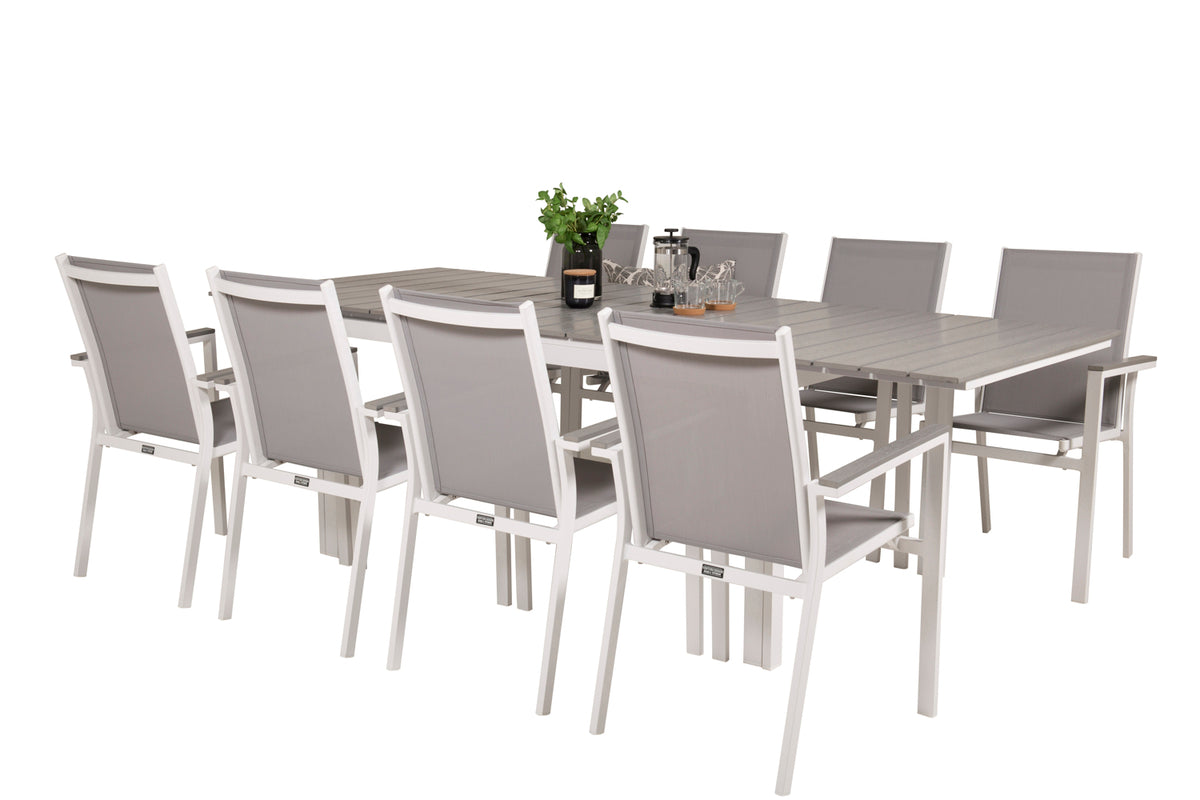 Levels & Parma Spisebord 160 x 100 + Spisestole Grå