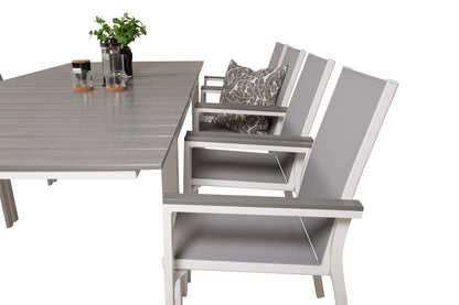 Levels & Parma Spisebord 160 x 100 + Spisestole Grå