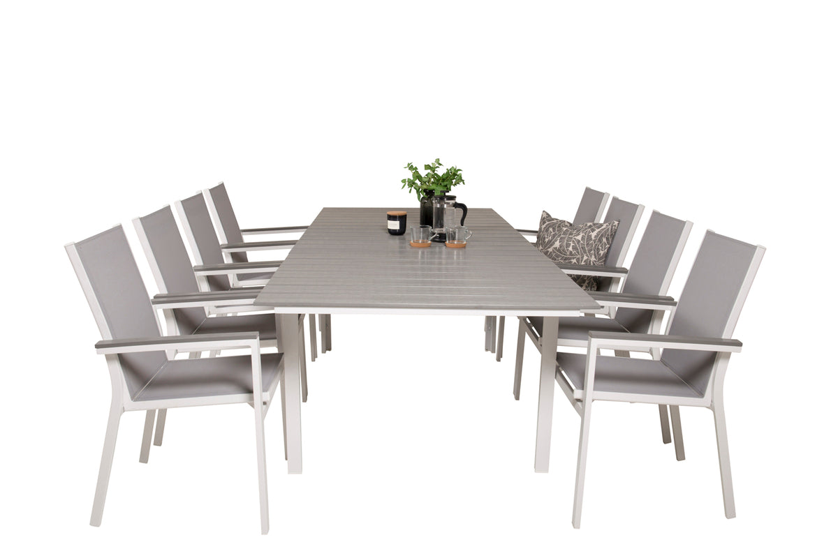 Levels & Parma Spisebord 160 x 100 + Spisestole Grå