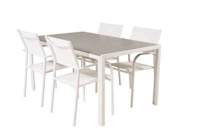 Break | Santorini Spisebord 150x90 + 4 spisebordsstole