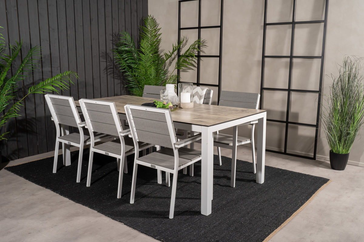 Levels & Llama Spisestole Grå + Spisebord 205x100