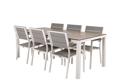 Levels & Llama Spisestole Grå + Spisebord 205x100