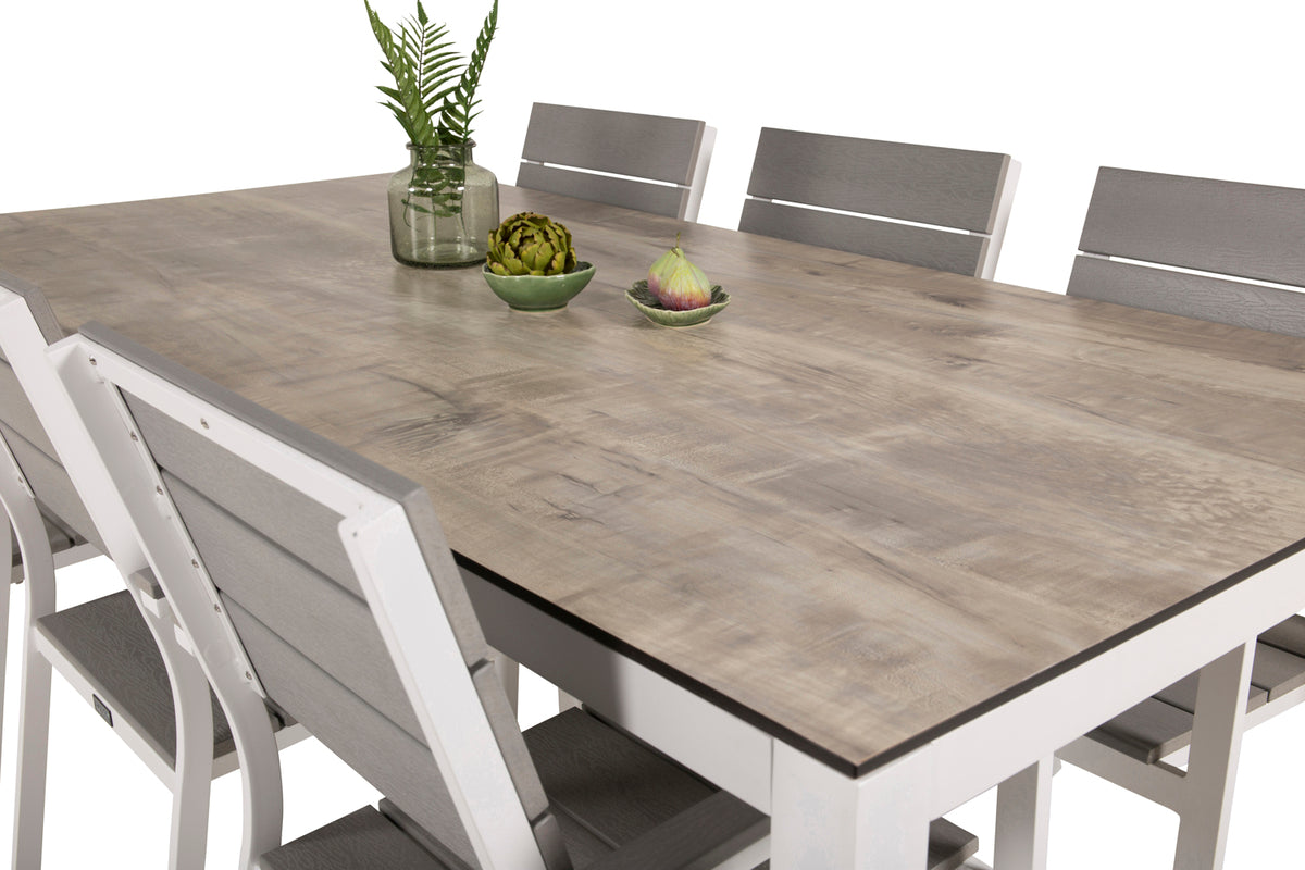 Levels & Llama Spisestole Grå + Spisebord 205x100