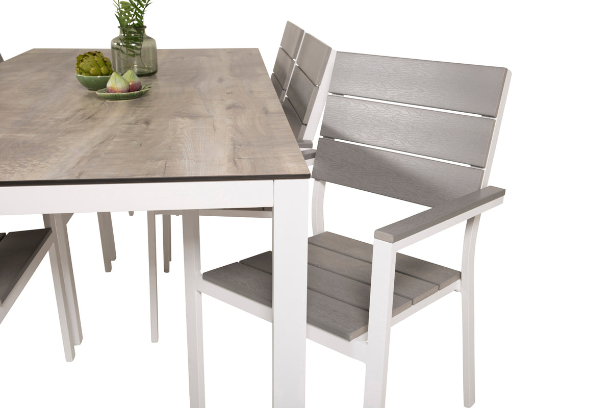 Levels & Llama Spisestole Grå + Spisebord 205x100