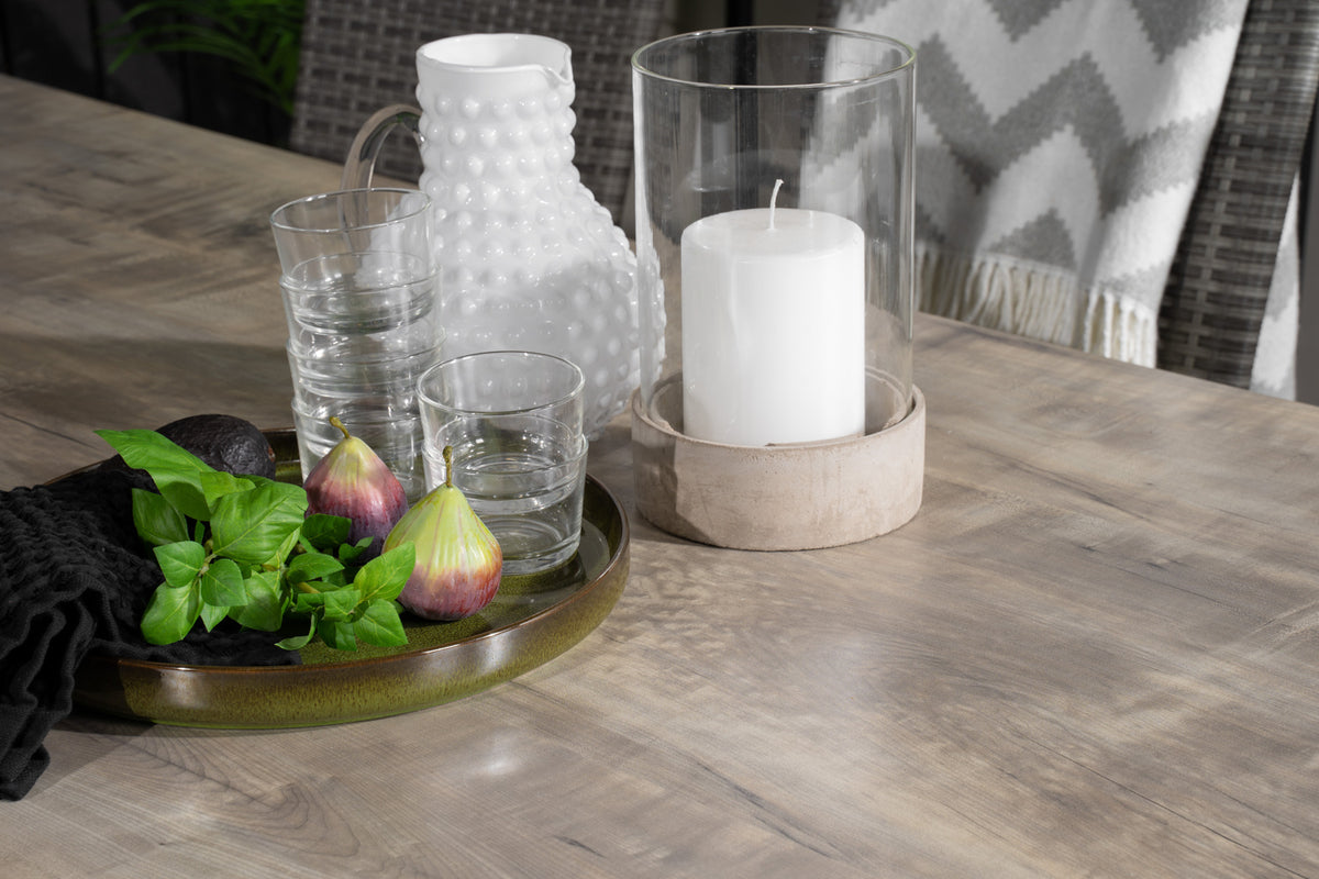 Anna & Llama Spisestole Grå + Spisebord 205x100