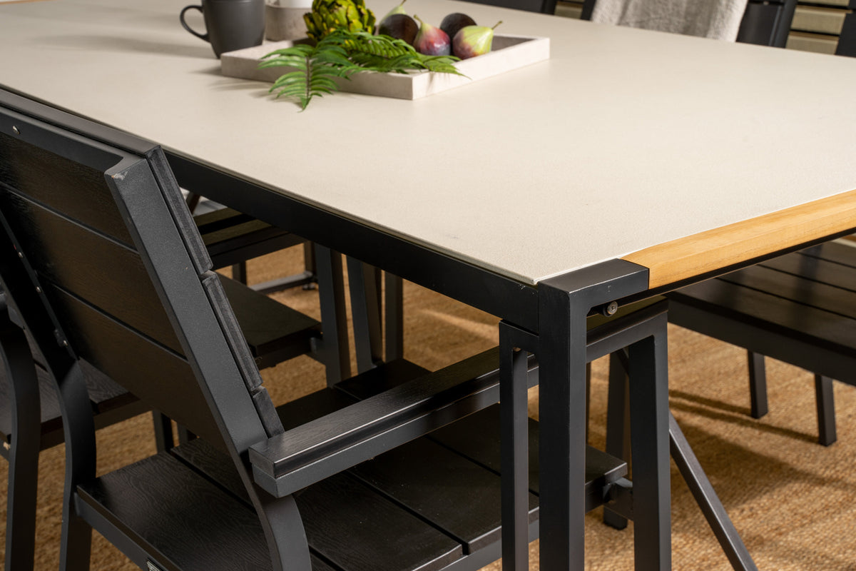 Levels & Texas Spisestole Sort + Spisebord 200x100