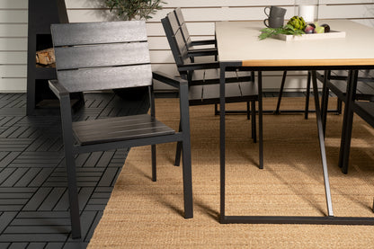 Levels & Texas Spisestole Sort + Spisebord 200x100