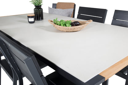 Levels & Texas Spisestole Sort + Spisebord 200x100