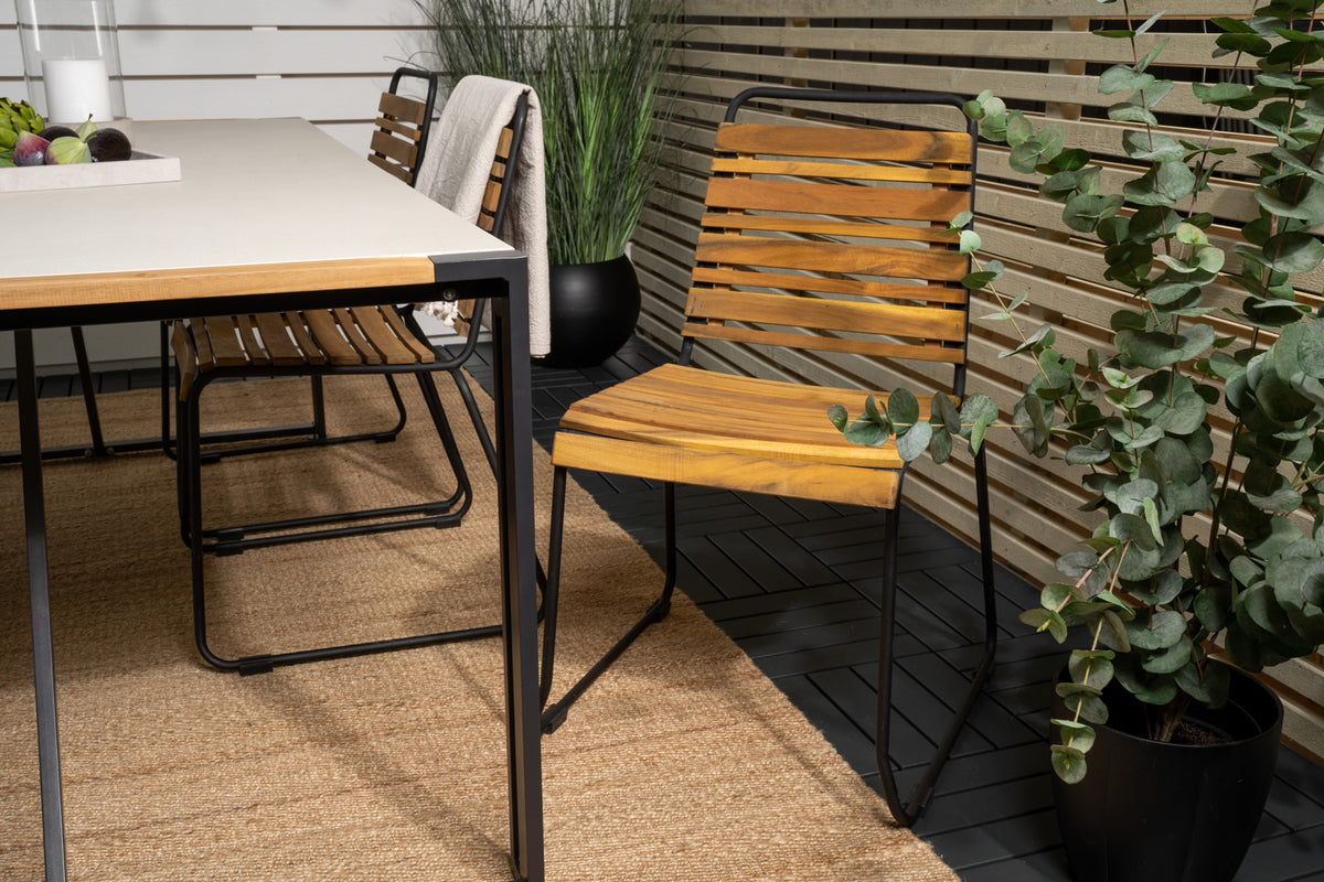 Texas & Bois Spisebord 200x100 + Spisestole Natur