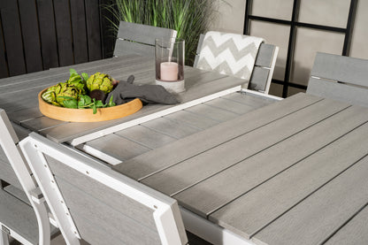 Levels Spisebord 160x100x75 + Spisestole Grå