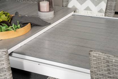 Levels & Malin Spisebord 160x100x75 + Spisestole Grå