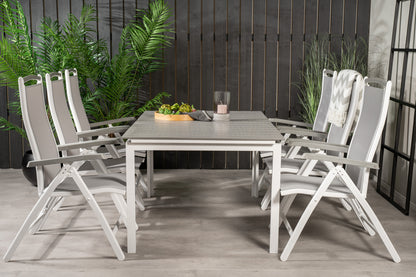 Levels & Albany Spisebord 160x100x75 + Positionsstole Hvid