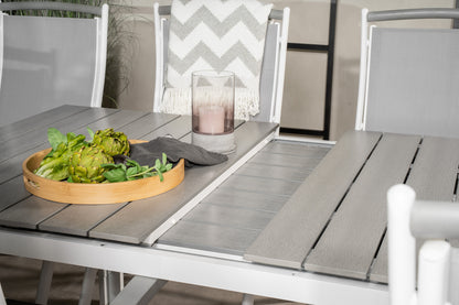 Levels & Albany Spisebord 160x100x75 + Positionsstole Hvid