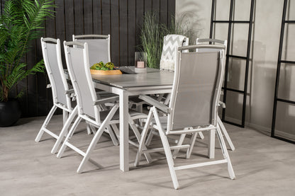 Levels & Albany Spisebord 160x100x75 + Positionsstole Hvid