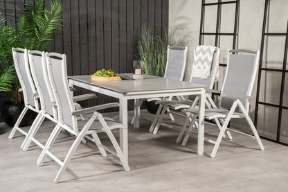 Levels & Albany Spisebord 160x100x75 + Positionsstole Hvid