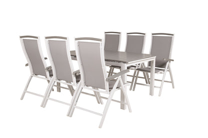 Levels & Albany Spisebord 160x100x75 + Positionsstole Hvid