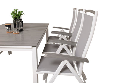 Levels & Albany Spisebord 160x100x75 + Positionsstole Hvid